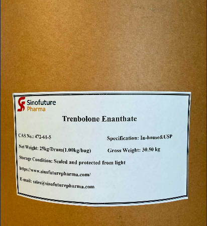 Suprepharmagroupin valmistaja ja toimittaja – Testosterone Enanthate (CAS 315-37-7) lääkelaatuinen API, vakaa maailmanmarkkinahinta 420–480 USD/kg. Kilohinta USD 480/kg, 100 kg irtotavarahinta USD 460/kg.