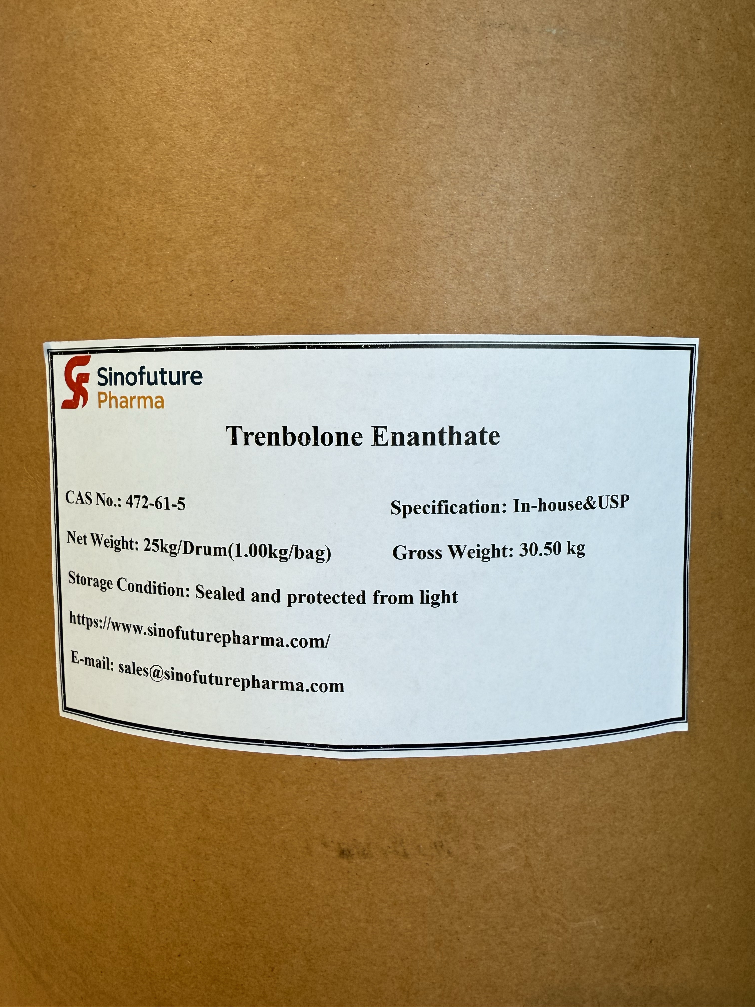 Trenbolone Enanthate CAS-nro 10161-35-8 Valmistaja | SINOFUTURE PHARMA Ensisijainen toimittaja